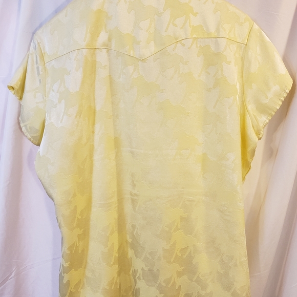 Women's pearl snap button up western Wrangler top (c2) 38" Chest By 13" Long - Picture 2 of 6